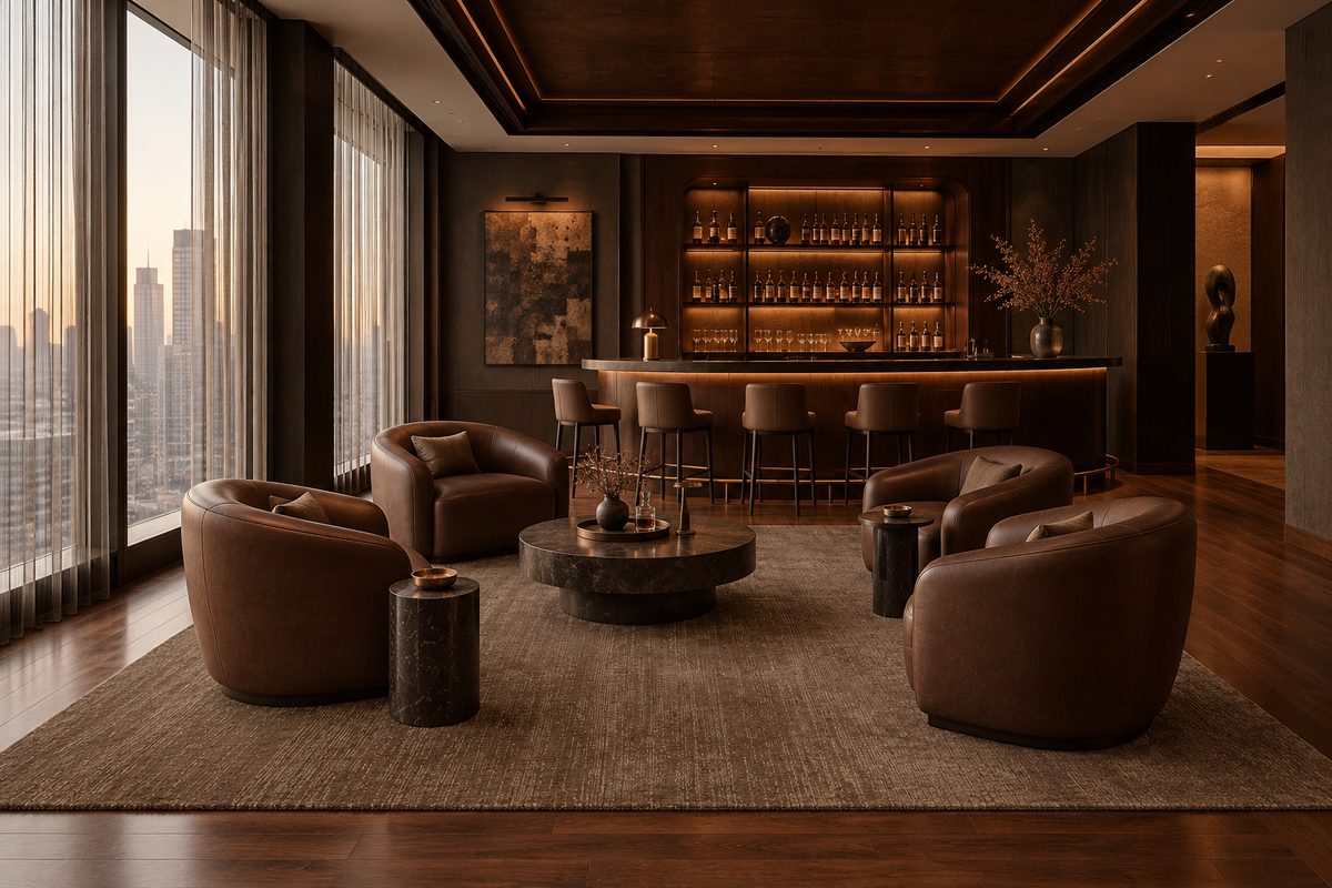 Plain · Tip-shear in Tobacco rug by ligea, visualisation for the trend Dark rooms