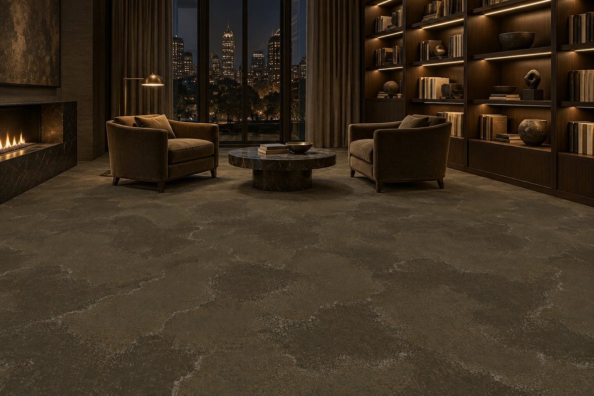 Quiet · Torn rug by ligea, visualisation for the trend Dark rooms